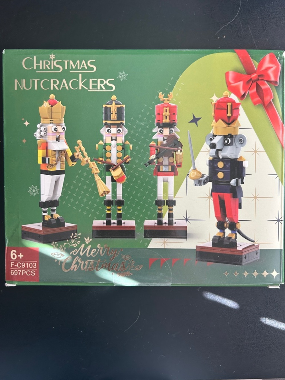 Christmas Nutcracker Building Set - Green and Red Kids Toy